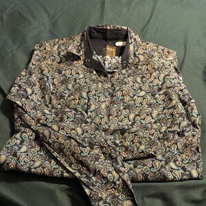 Roper Black and Blue Paisley Shirt